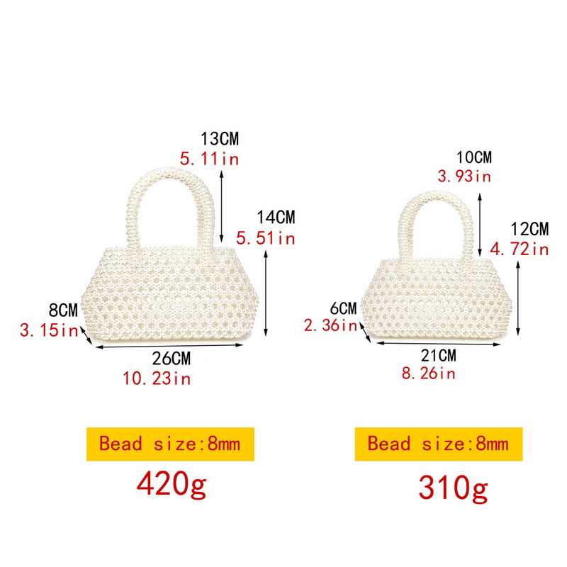 [spot Großhandel] Grenz Überschreitende Neue Perlen Tasche Weibliche Europäische Und Amerikanische Ins Handtasche Hand Gewebte Tasche Perlen Tasche display picture 1