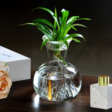 簡約現代玻璃花瓶透明水培插花瓶北歐客廳餐桌家居裝飾品擺件