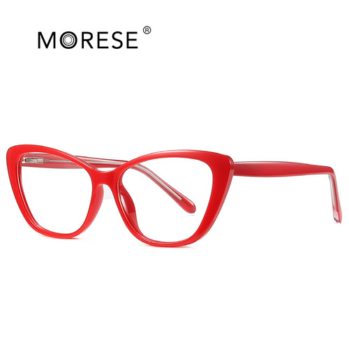 Foreign trade wholesale European and American fashion black frame anti-blue light flat mirror TR90 street photography glasses frame transparent frame for women 2004