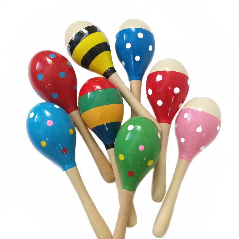 Cross border quality 20CM Maracas wooden  medium , please Sand Hammer Orff in early childhood Children&#39;s Musical Instruments Toys .07