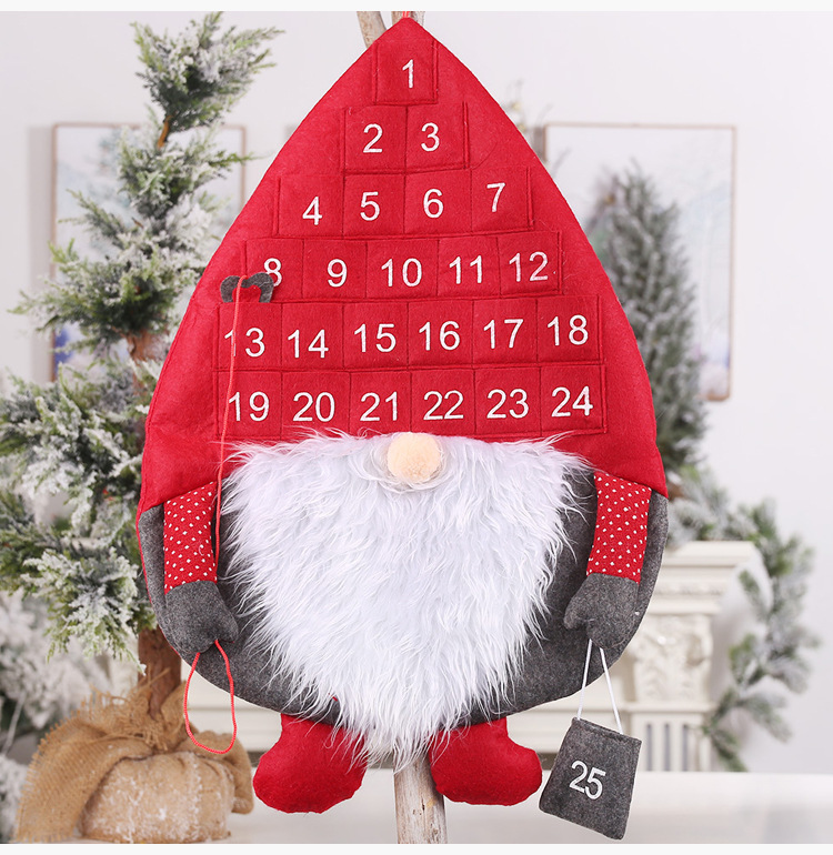 Nuevas Decoraciones Navideñas Calendario De Pared Rudolph Countdown Calendar Calendario De Pared Creativo display picture 6