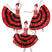 儿童六一演出服女斗牛舞西班牙斗牛舞大摆裙开场舞表演服幼儿园