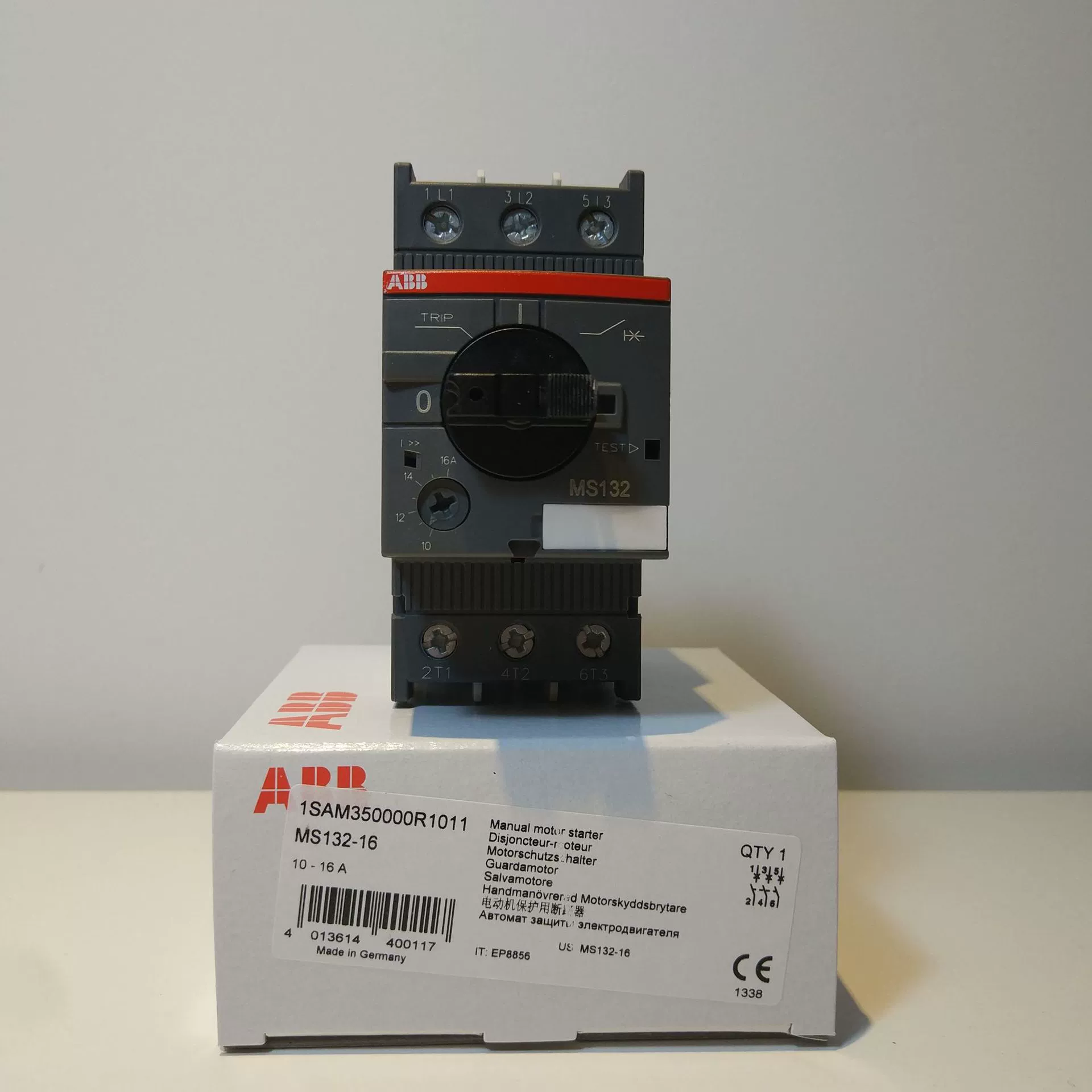 Электродвигатель ABB MS132-6.3 4.0-6.3A новый оригинал