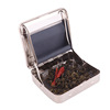 Cross -border supply 70mm box semi -automatic cigarette box spot portable metal hand cigarette box cigarette lighter