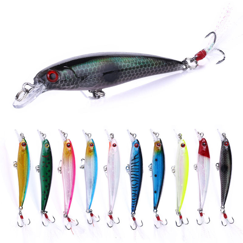 Sinking Minnow Fishing Lures 90mm 8g Hard Plastic Baits Fresh Water Bass Swimbait Tackle Gear