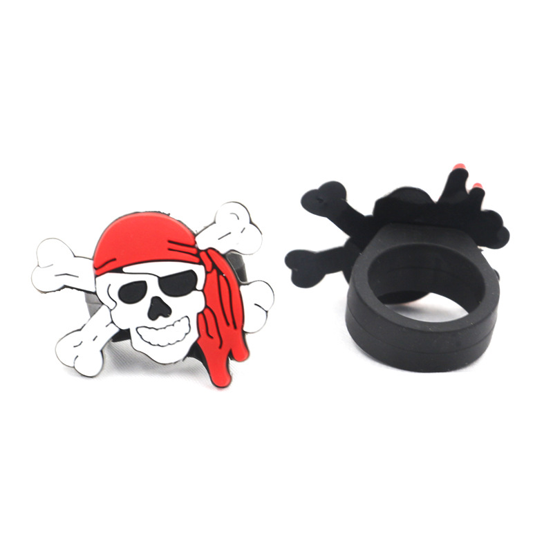 Fashion Geometric Skull Silica Gel Rings display picture 3