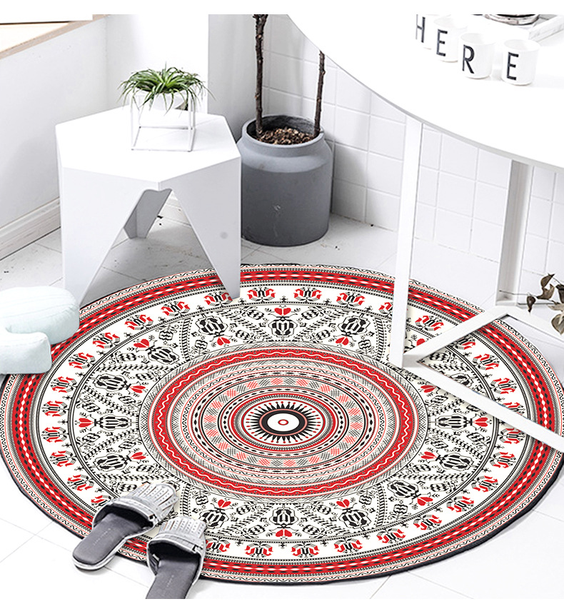 3d印花地毯,圆型毯,床边毯,电脑椅垫