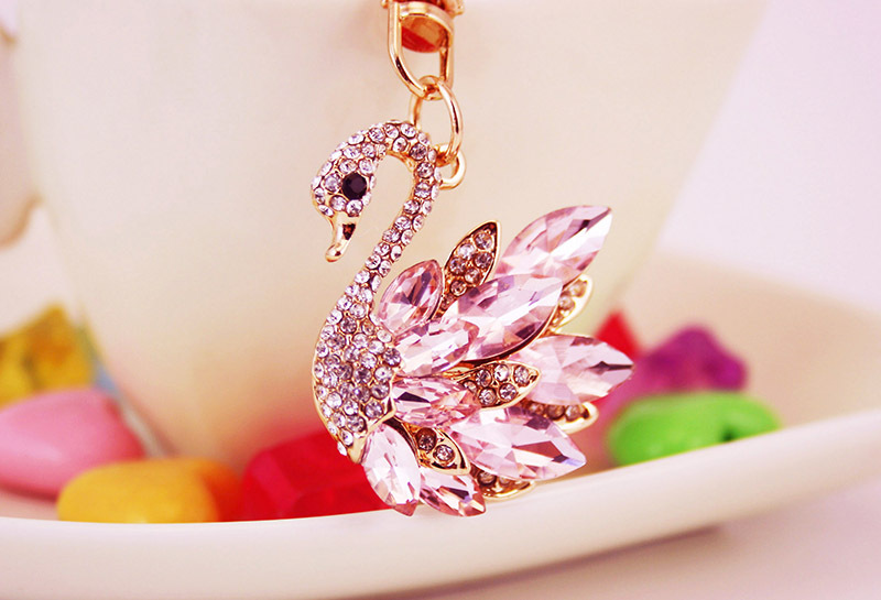 Llavero De Cisne Blanco De Diamante Lindo Creativo Coreano display picture 7