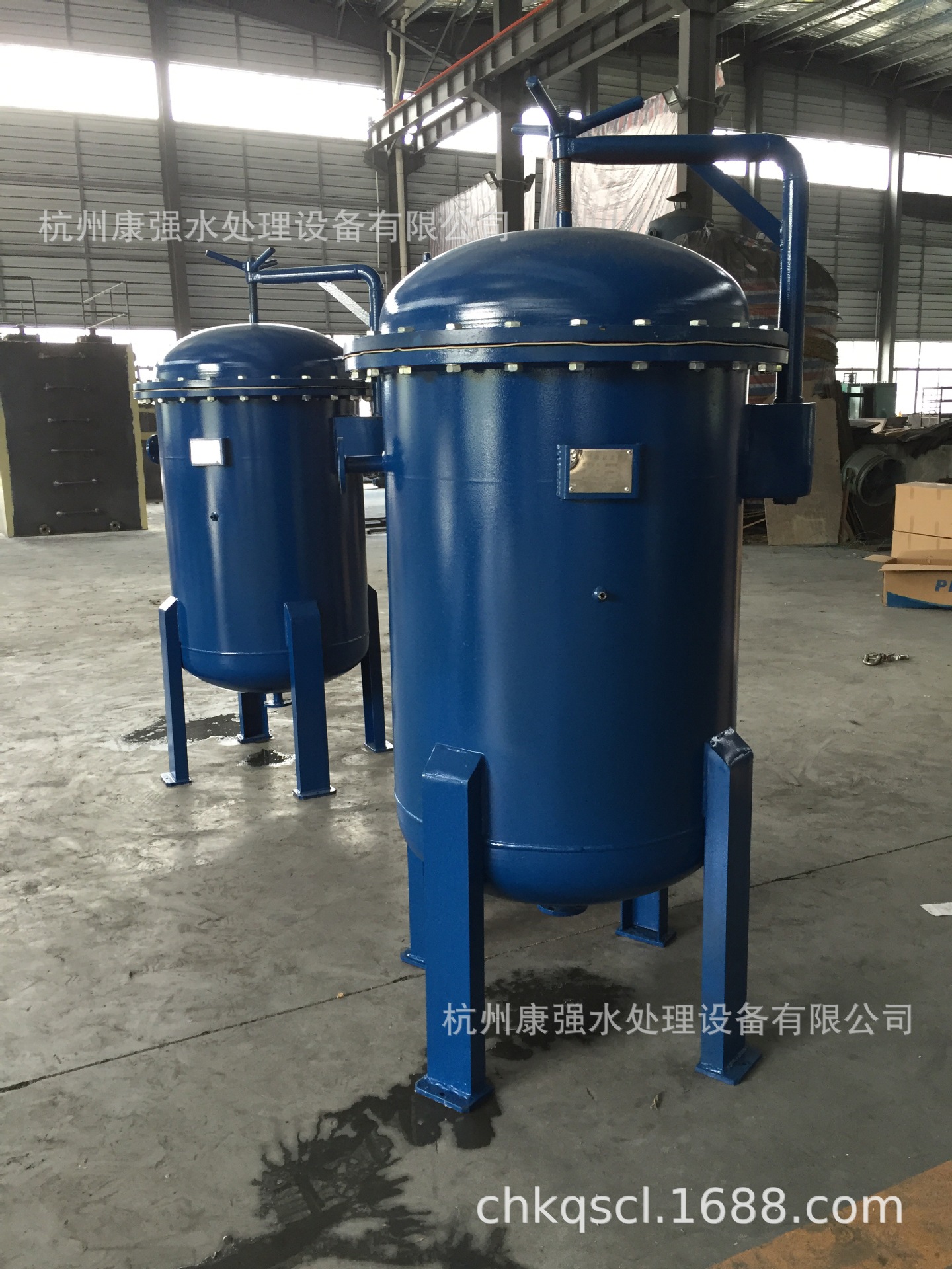 DN600 碳钢衬胶六袋式过滤器 配置100微米2号滤袋