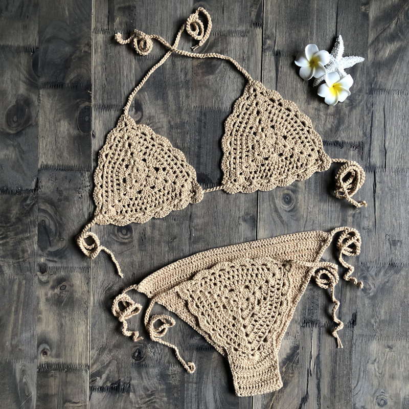 Hollow Hand-Woven Split Bikini 2 Piece Set NSYZT111140