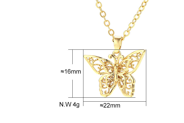 fashion pendant carved butterfly necklacepicture1
