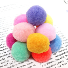 Factory 3cm Colorful Polyester Plush Balls Accessory Fringe Plush Ball Hangings DIY Hat Elastic Small Plush Balls