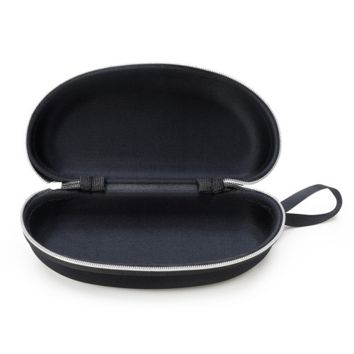 Glasses case zipper case black knitted fabric EVA zipper case large frame sunglasses case sunglasses case wholesale