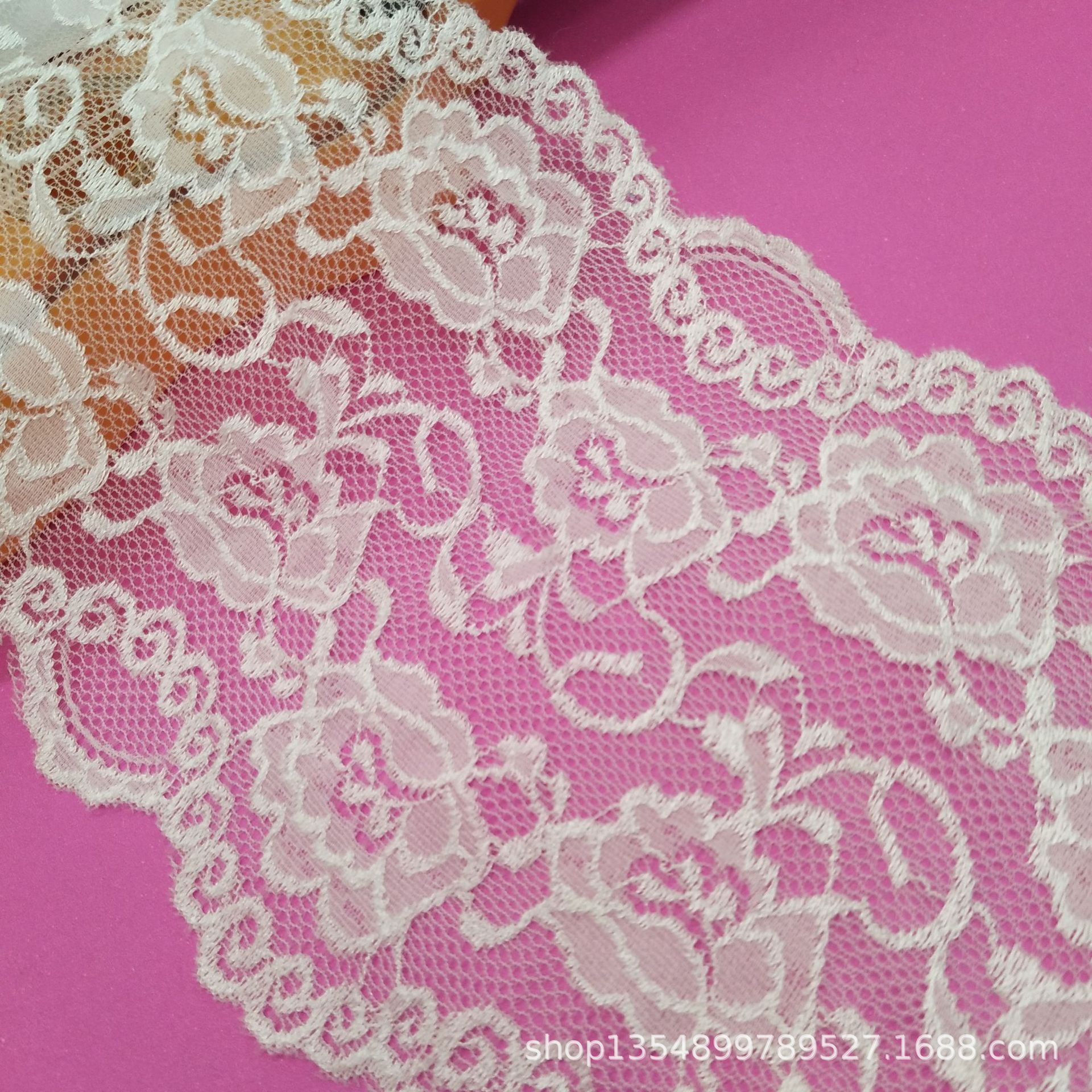 蕾丝花边工厂现货批发15cm弹力蕾丝花边各种新款花边量大优惠