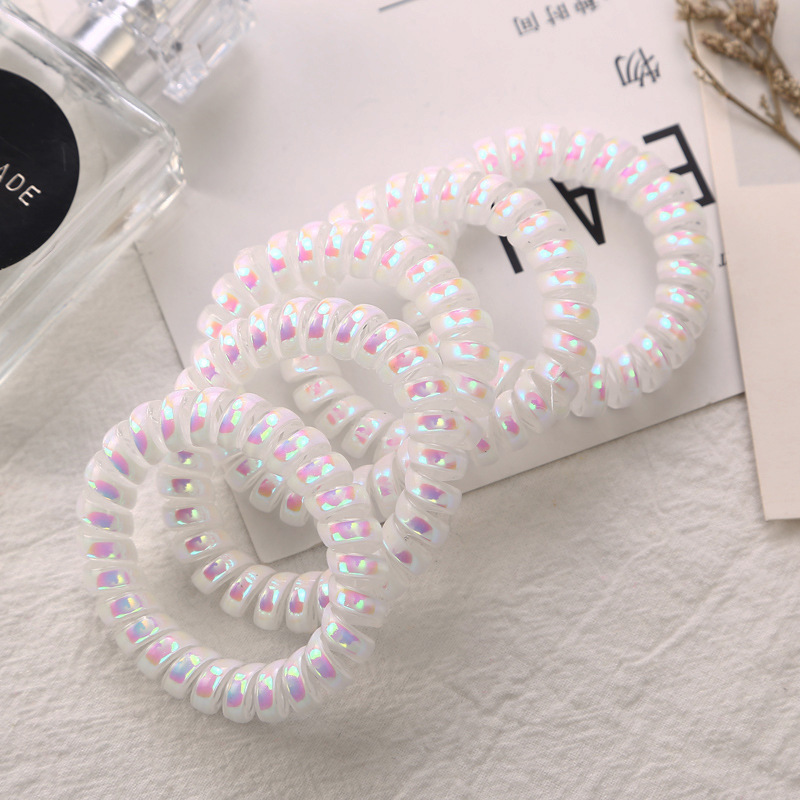 New shiny phone line hair ring electric wire plus thick head rope arm force hair adult hair rope jewelry wholesale