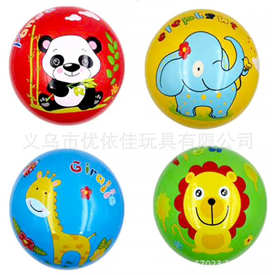 20cm卡通动物数字贴标儿童玩具球 幼儿园皮球厂家直销一件代发|ms