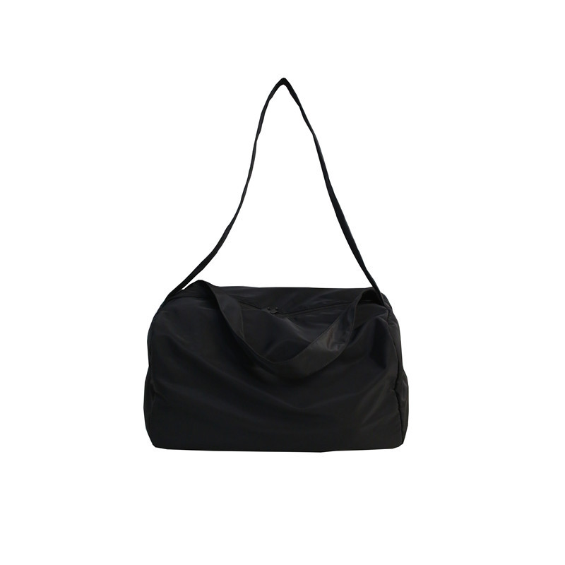 Women's Medium Nylon Canvas Solid Color Basic Zipper Shoulder Bag display picture 29