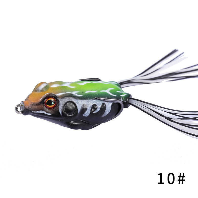 Lifelike Frog Lures 10 colors Soft Plastic Frog Lures  Fresh Water Bass Swimbait Tackle Gear