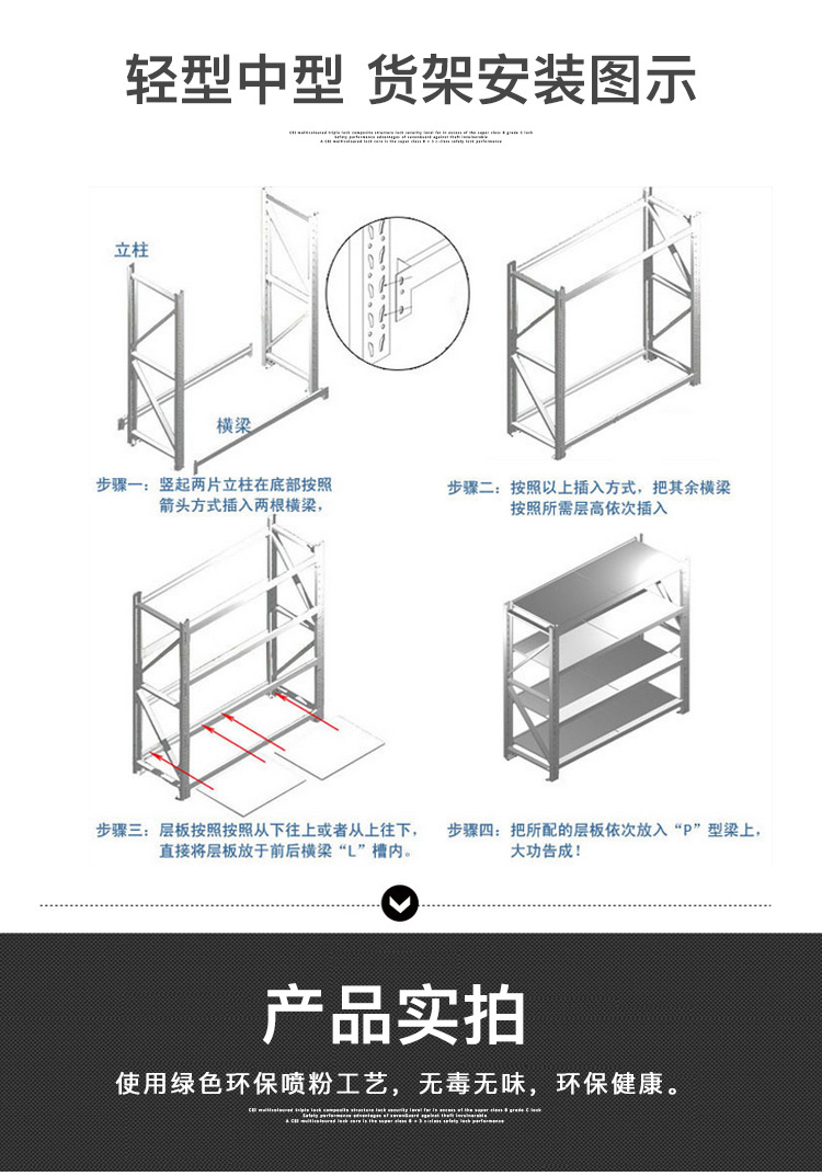 仓库货架置物架展示架组合重型多层家用库房仓储货物架铁架子厂家详情22