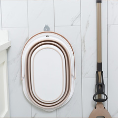 Collapsible Mop Bucket, Rectangular Mop Basin, Household Rubber Sponge Mop Cleaning Bucket, Flat Mop Bucket