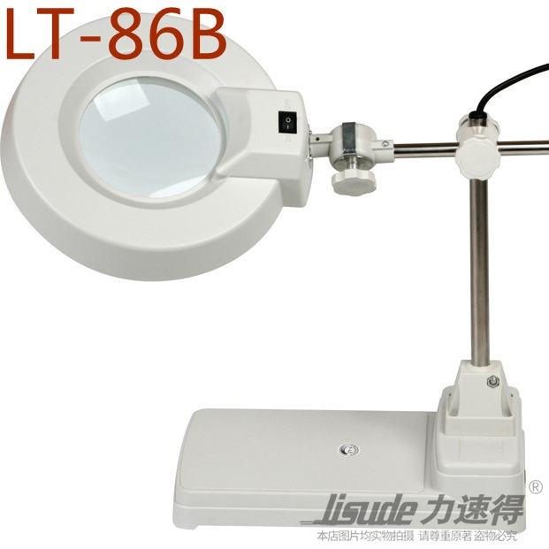 厂价直销龙标张飞牌台式LED电子厂品检放大镜10倍20倍白玻青玻|ru