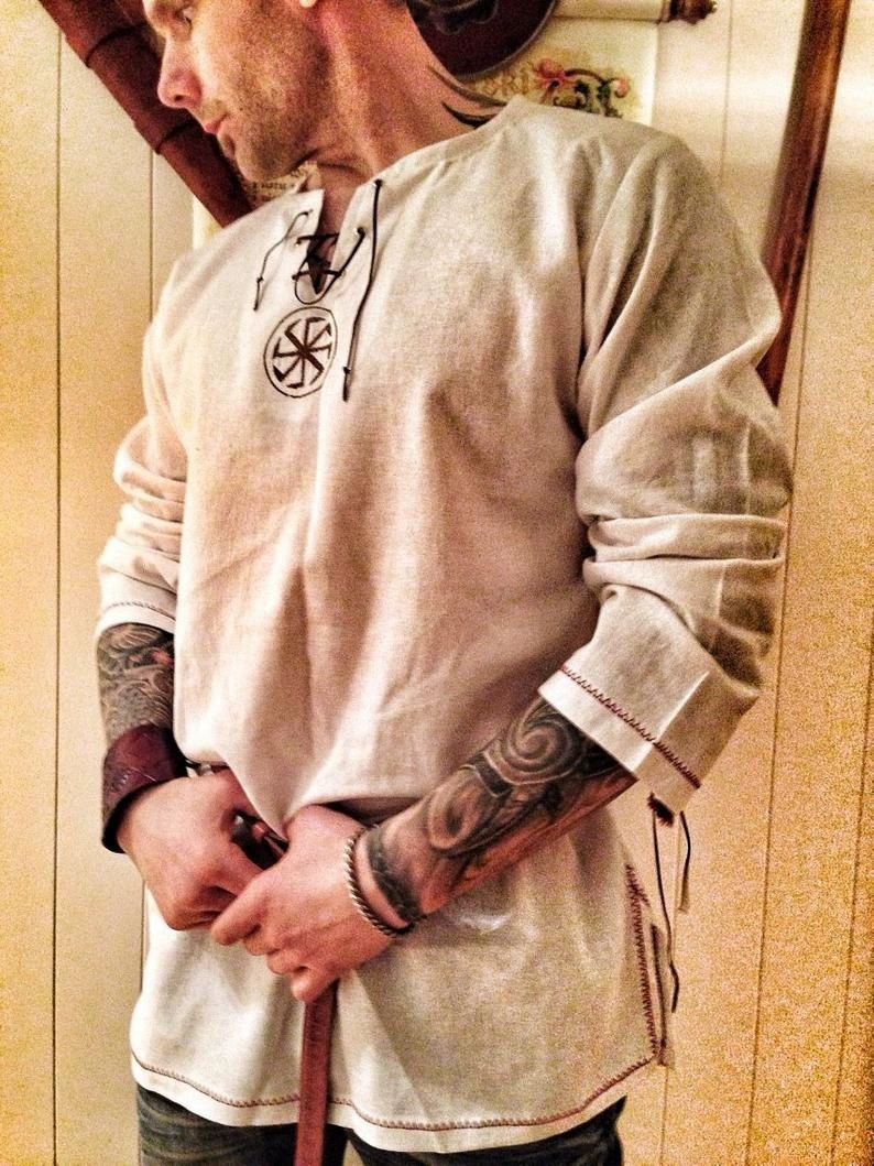 Мужская рубашка с длинным рукавом, вышитая свободная блуза, slim fit, размеры S–4XL, цветная