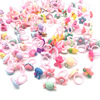 Cartoon plastic children's ring, resin, accessory handmade, jewelry, Korean style, wholesale, Birthday gift