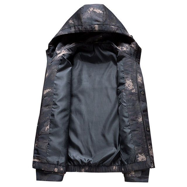 Men’s camouflage hooded slim coat casual versatile jacket for men in spring and Autumn