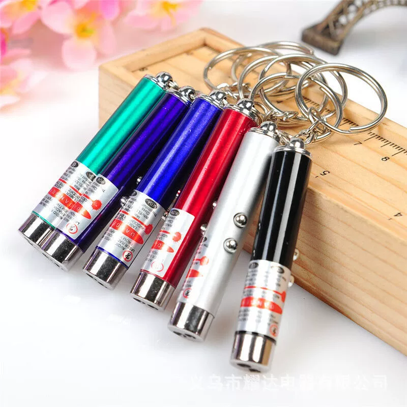 Два в одном маленьком двойном светлом алюминиевом сплаве светодиодные кошачьи принадлежности для обучения домашних животных оптом Инфракрасный фонарик обучающая ручка