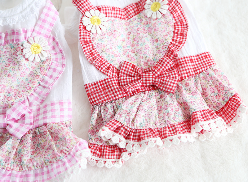 爱心碎花女仆裙