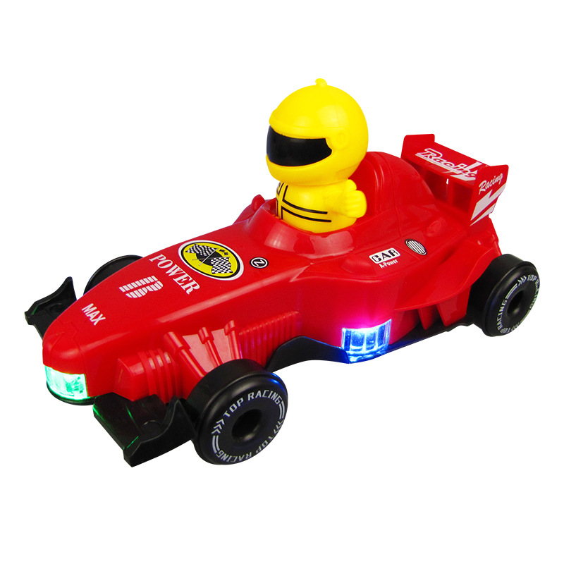 Venta caliente rueda universal eléctrica coche deportivo música fórmula ligera coche de carreras coche de juguete para niños niño puesto al por mayor