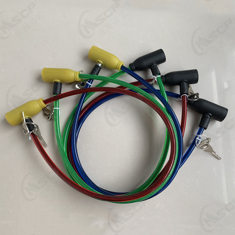 批发彩头10*63山地自行车锁钢缆锁户外用品防盗钢丝锁单圈锁|ru