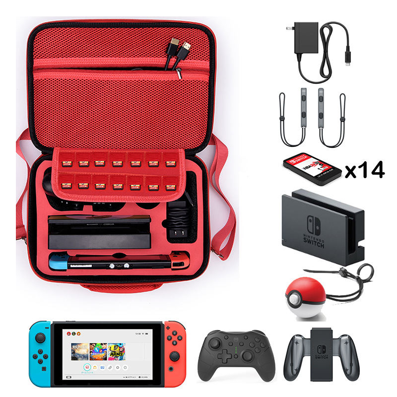 Aplicable a la bolsa de Mario Nintendo Switch bolsa de almacenamiento consola de juegos ns conjunto completo de accesorios bolsa de almacenamiento de caja dura