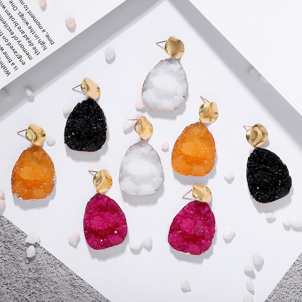 2019 Korean New Style Candy Color Resin Earrings Wholesale display picture 7