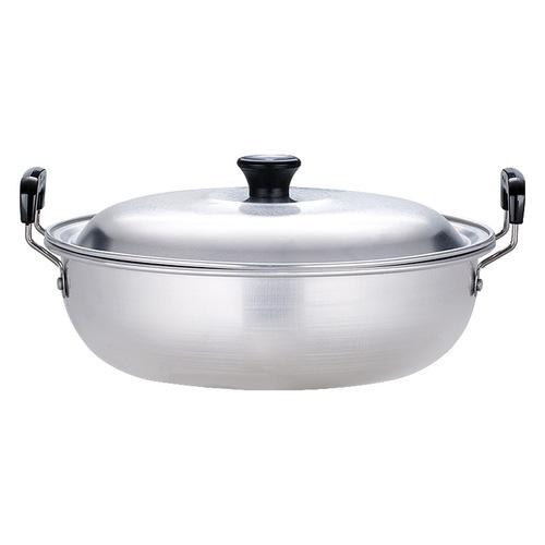 Old-fashioned small aluminum pot, thickened aluminum soup pot, double-eared small ramen pot, porridge, mini noodle pot, household gas stew pot