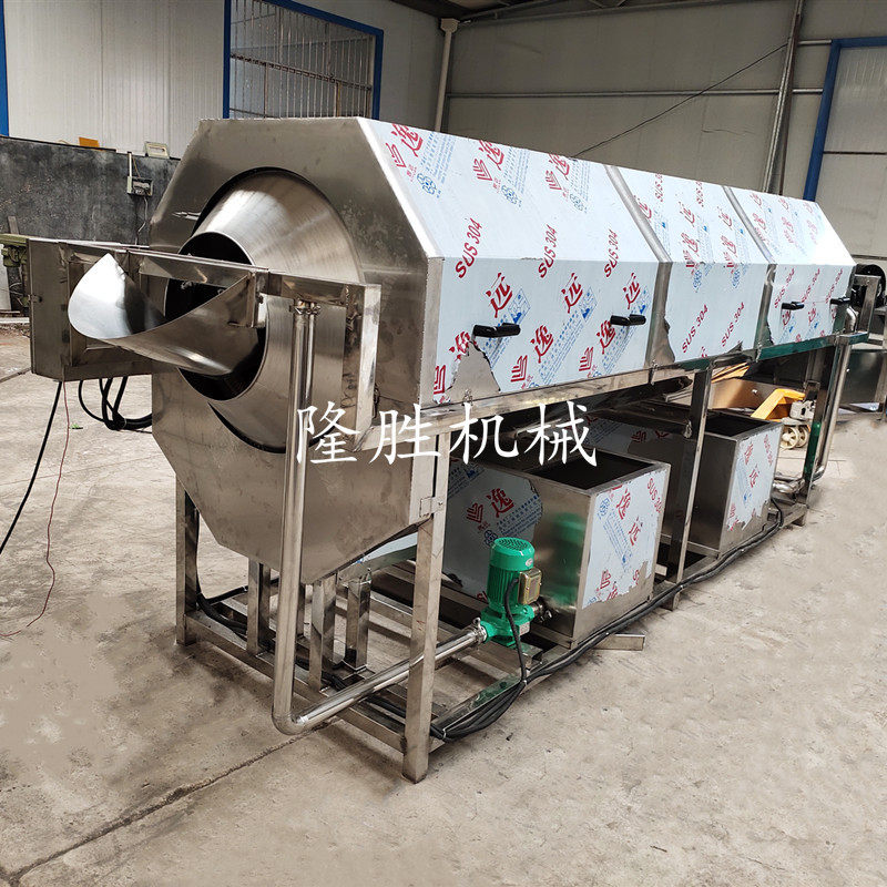 全自动喷淋清洗设备 油污袋子清洗设备厂家 滚筒式软包装袋清洗机