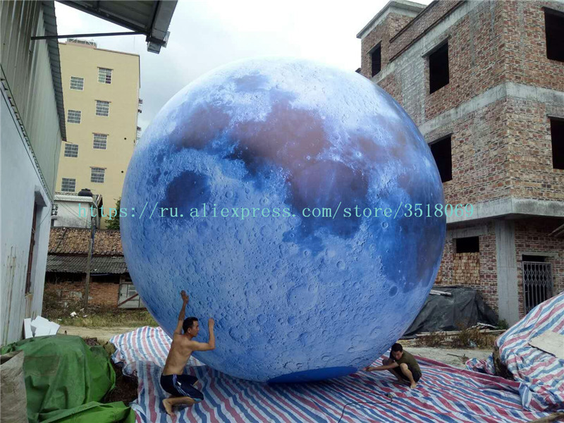 直销广告装饰展示充气月球 LDE月球灯光模型 充气夜明珠月球气模