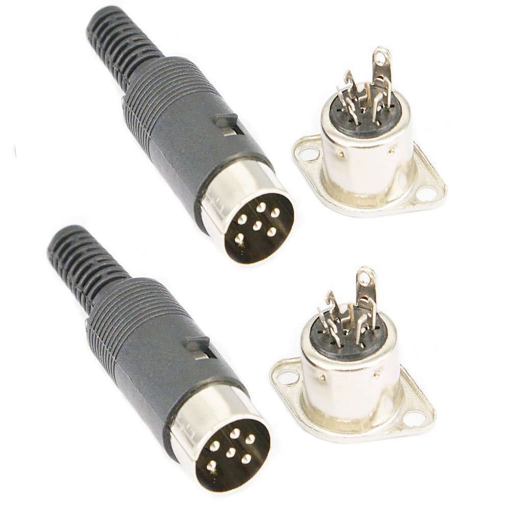 大6pin插头 电脑键盘信号插头 大6芯S端子插座 DIN六芯公插头