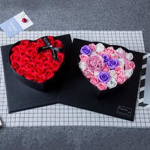 心形玫瑰香皂花礼盒 情人节礼品表白神器送女朋友创意生日礼物