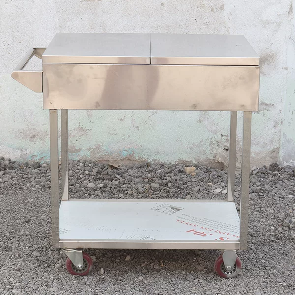 Stainless steel dressing truck manufacturers wholesale kitchen dressing table Hotel mobile trolley stainless steel mobile dining car