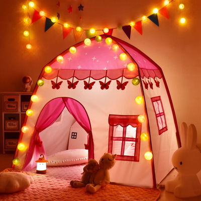 哎呦宝贝新款儿童帐篷室内玩具屋生日礼物小房子游戏屋蝴蝶蒙古包