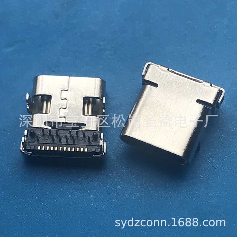 TYPE C 24p motherboard TYPE USB 3.1 interface front and back with four-pin board SMT + DIP non-elastic