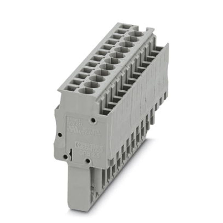 菲尼克斯端子针式插头端子插头弹簧连接灰色 SPB 2,5/12 3040216