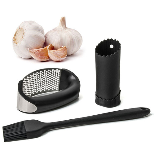 [Manufacturer] Manual silicone garlic peeler stainless steel garlic press silicone cleaning garlic sweeper garlic paste combination