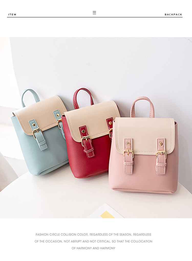 132g Weight Flip Cover Closure Type Double Shoulder Straps Strap Type Flap Backpack Bags Type Daily, Street Occasion Pu Leather Material Women's Backpack Backpack Color Block Pattern All Seasons Season Women's Gender Streetwear Style Square Shape Medium Size Women's Medium Pu Leather Color Block Streetwear Square Flip Cover Flap Backpack 4