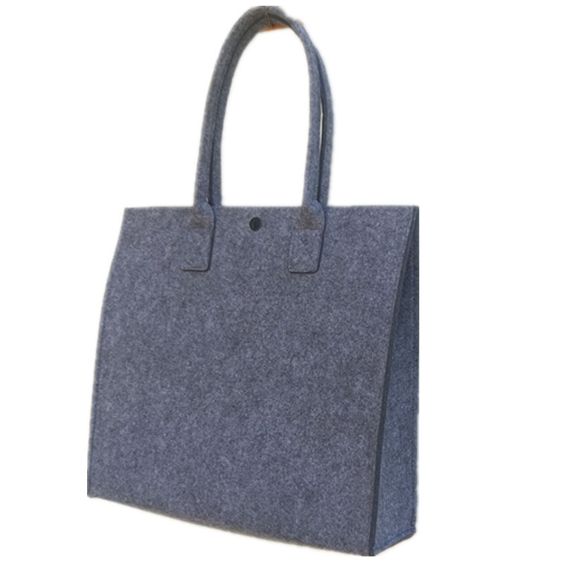 供应毛毡包时尚女士单肩包毛毡布手提袋超市购物袋订做广告logo|ru