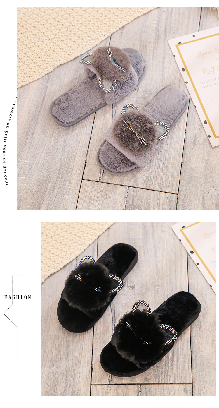 non-slip warmth plush slippers   NSPE20075