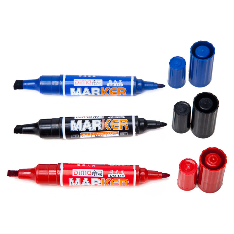 帝马正品记号笔  黑色红色蓝色三色大头笔10支/盒装   多规格选择
