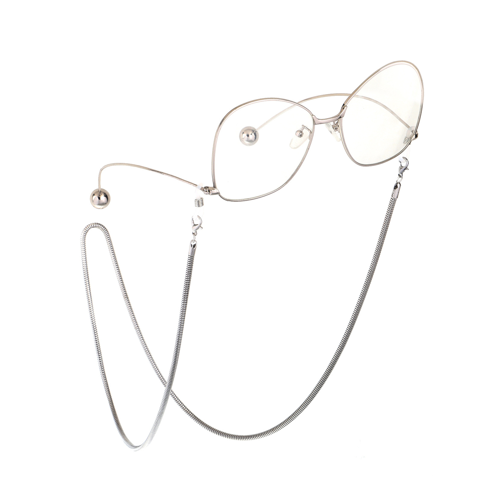 Mode Einfache Gold- Und Silbersonnenbrille Dicke Schlangenkette Brillenkette display picture 4