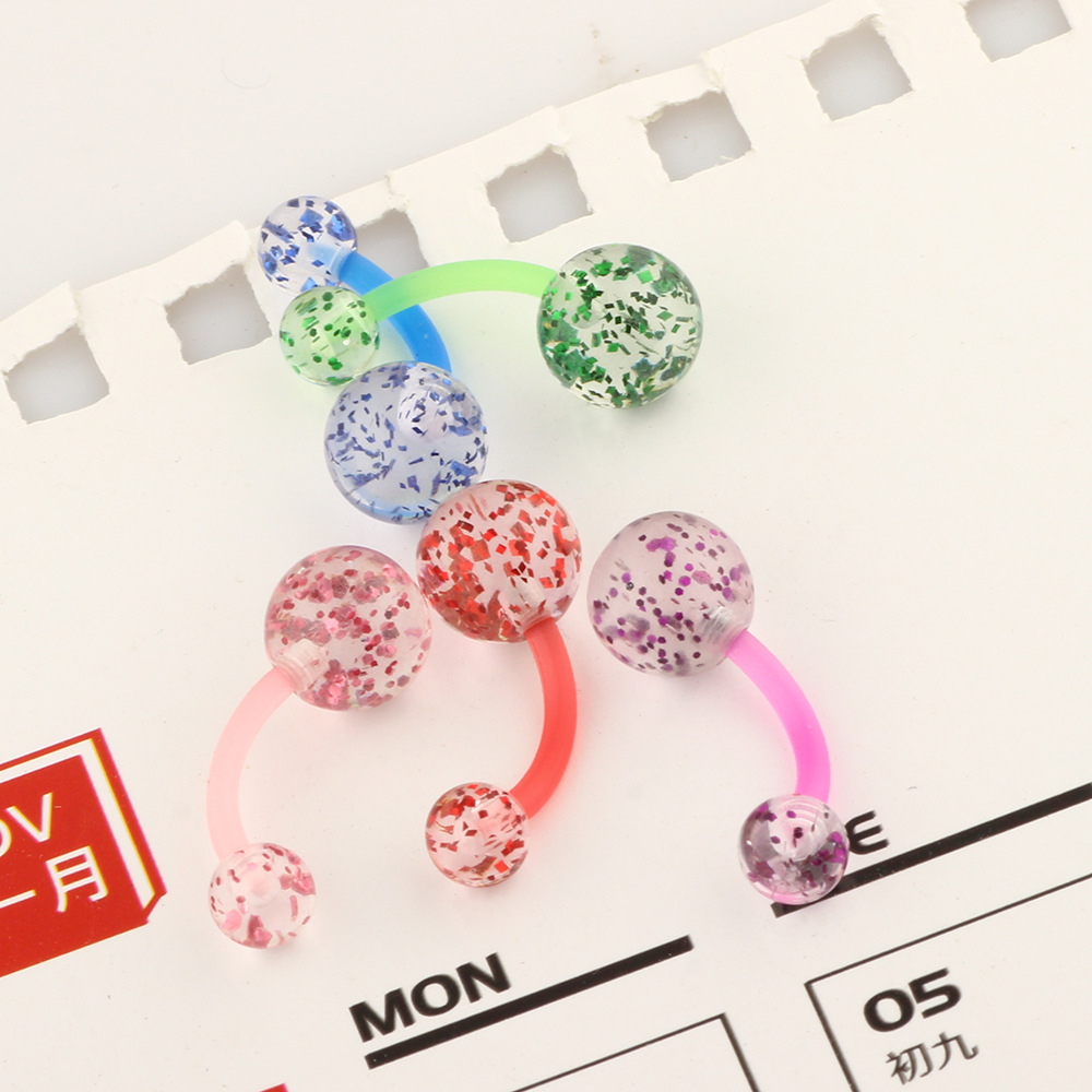 Labret piercing jewelry detail image